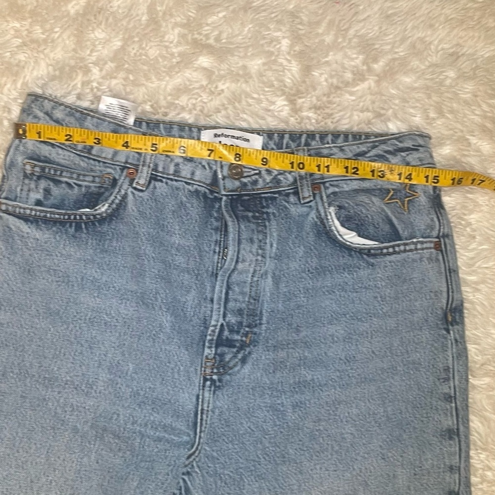 Reformation Cynthia women’s high rise embroidered star fly button jeans size 29 - Picture 8 of 12